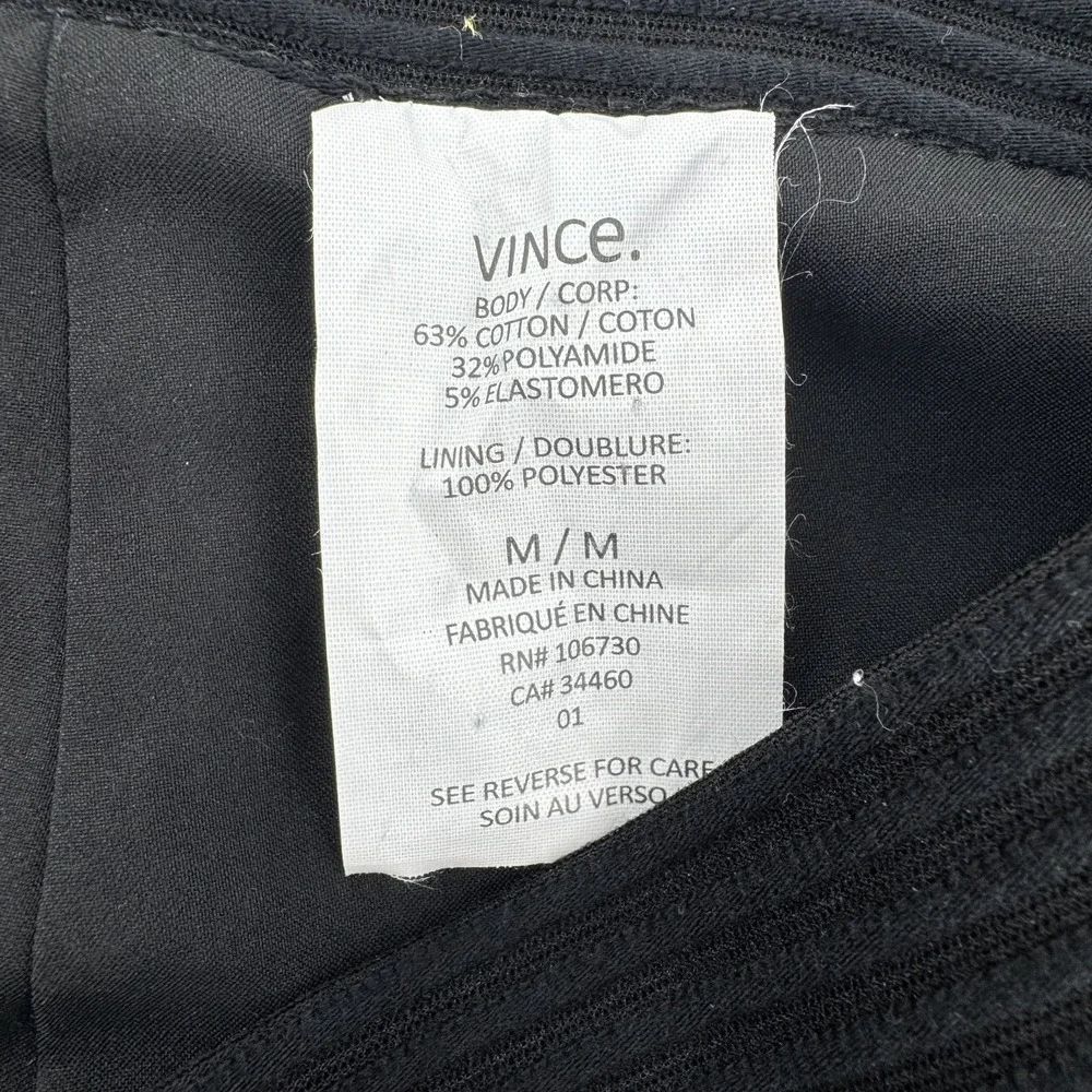 Vince black ribbed